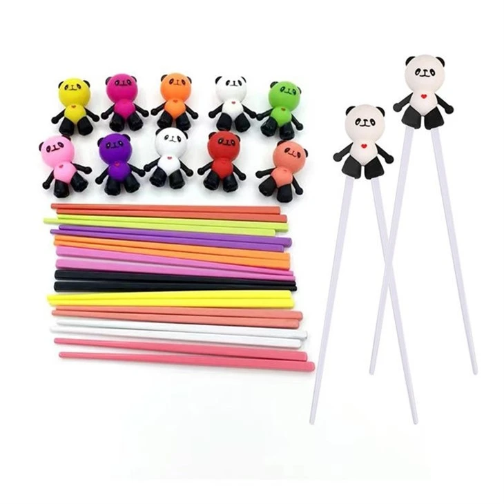 Wholesale BPA Free Silicone Kids Training Chopsticks Cartoon Animal Helper Chopsticks Manufacturer suppliers